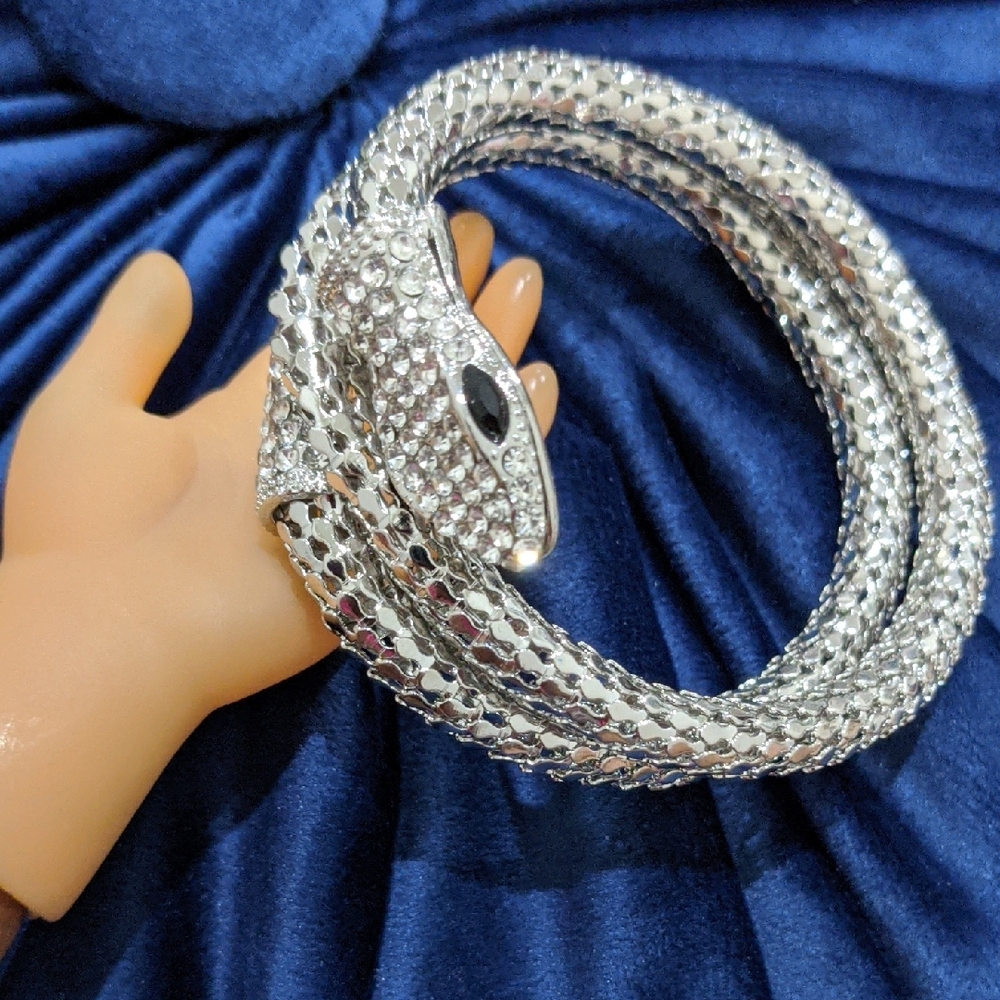 Silver Snake Bracelet - image 1